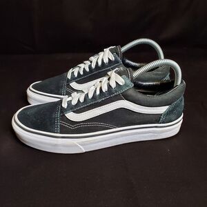 Vans Old Skool Low Skate Sneakers Black White Suede 721278 Sze Men’s 7 Women 8.5